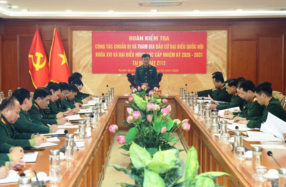 Tổng cục Công nghiệp quốc phòng kiểm tra công tác chuẩn bị và tham gia bầu cử 